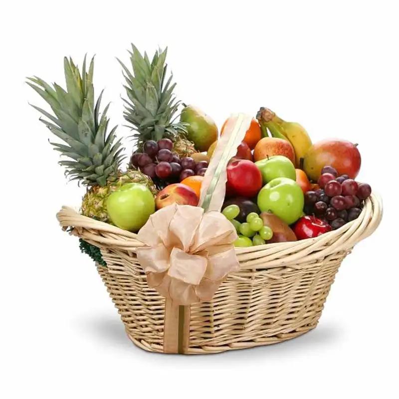 Hình ảnh giỏ hoa quả tặng làm nổi bật sự chu đáo Hình ảnh giỏ hoa quả tặng làm nổi bật sự chu đáo