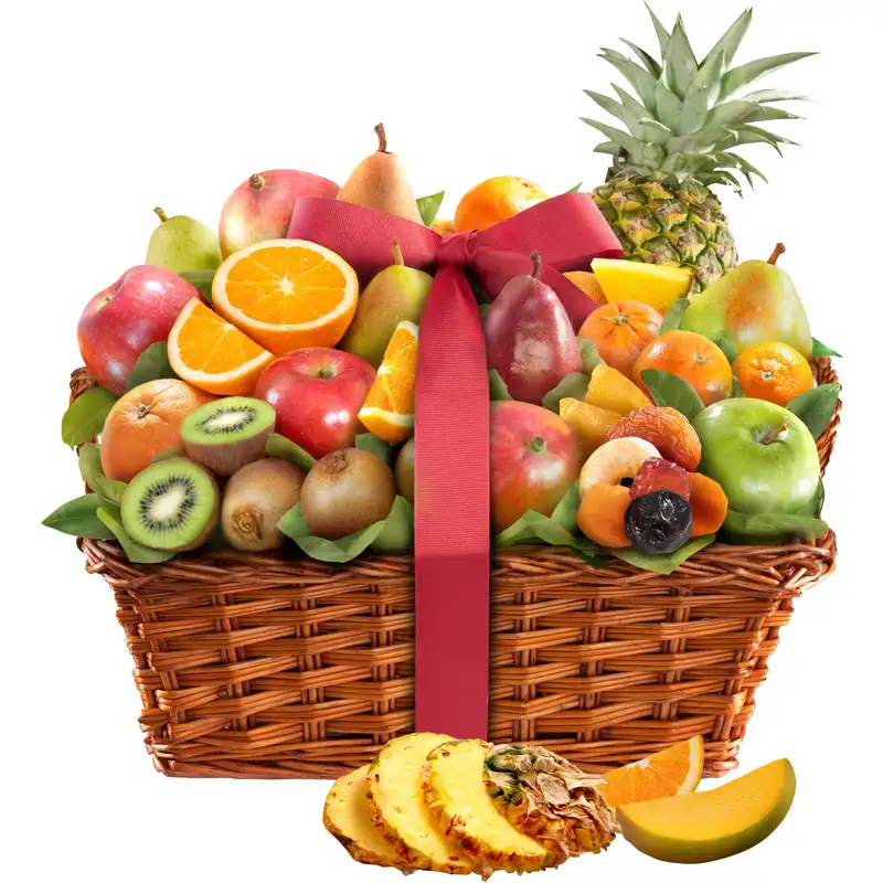 Hình ảnh giỏ hoa quả tặng đầy màu sắc, làm sáng bừng không gian Hình ảnh giỏ hoa quả tặng đầy màu sắc, làm sáng bừng không gian