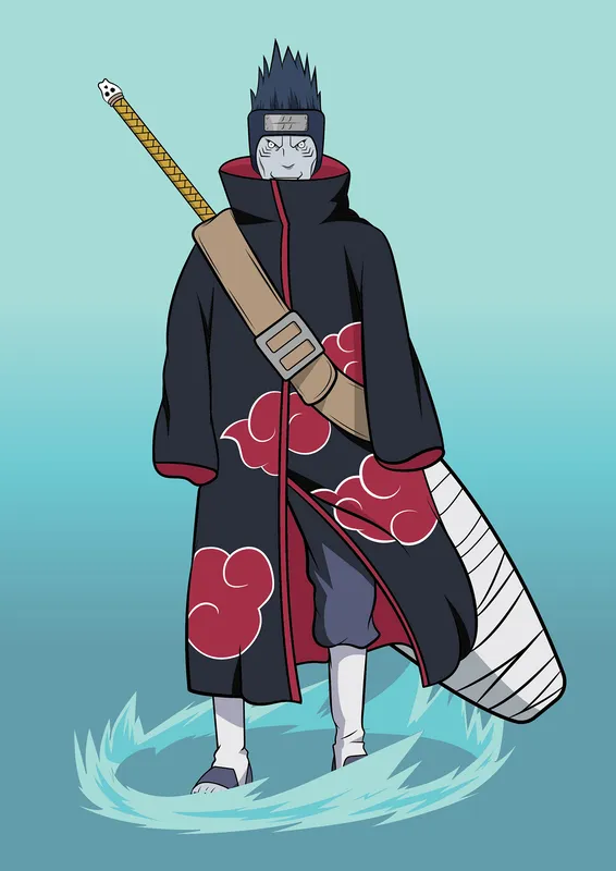 Ảnh Kisame Hoshigaki: Tia nhìn sắc bén của Thủy quái Sương mù.