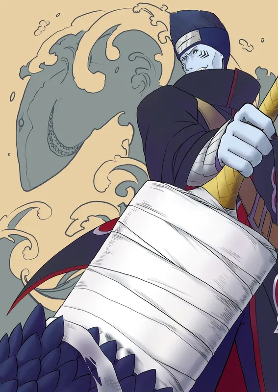 Kisame Hoshigaki – Hình ảnh phản ánh vẻ đẹp và sự dữ dội.