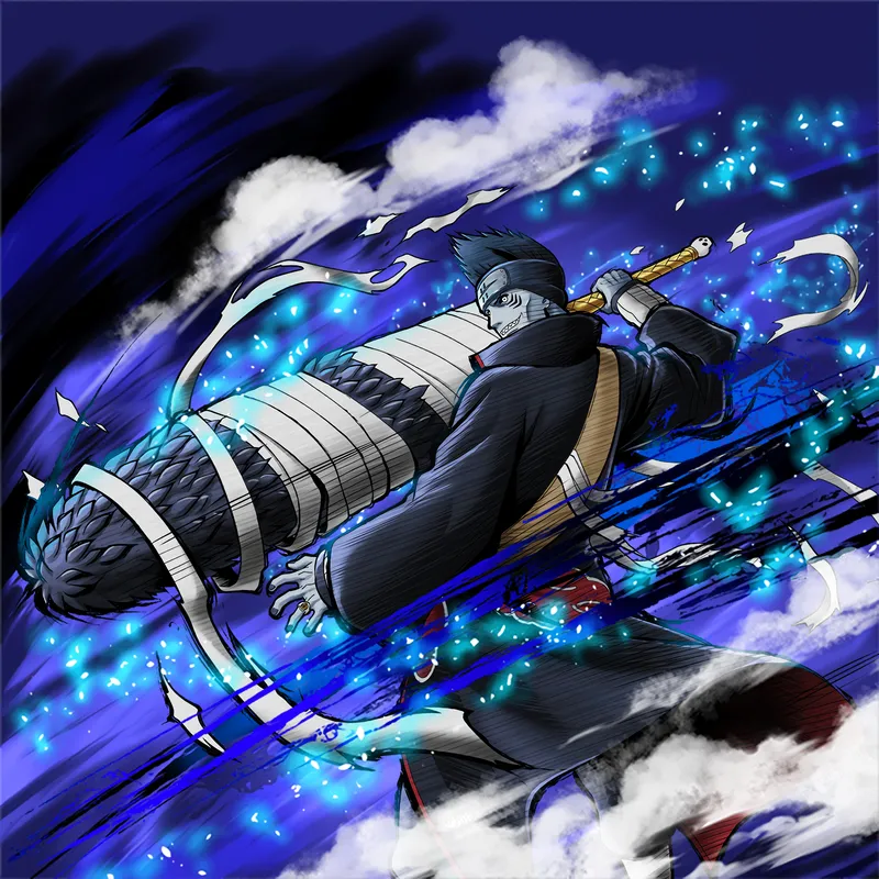 Sức mạnh từ Kisame Hoshigaki hiện rõ rõ ràng từng chi tiết hình ảnh.