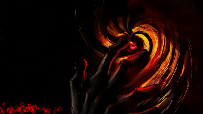 Hình ảnh Obito Uchiha trong ánh sáng và bóng tối đan xen Hình ảnh Obito Uchiha trong ánh sáng và bóng tối đan xen