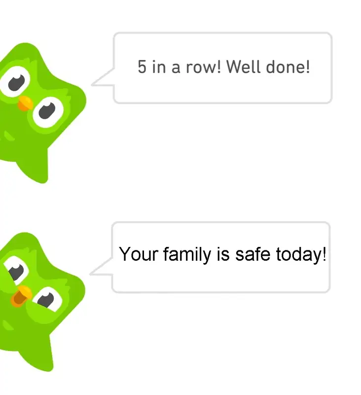 Meme Duolingo tạo động lực học tập