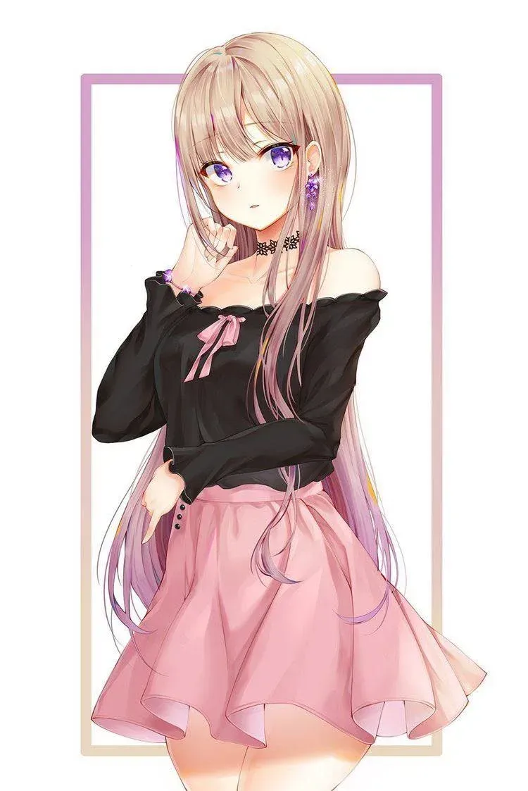 Hình nền gái cute anime làm sáng màn hình Hình nền gái cute anime làm sáng màn hình