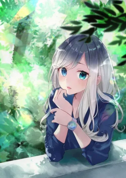 Gái cute anime với nụ cười đáng yêu Gái cute anime với nụ cười đáng yêu