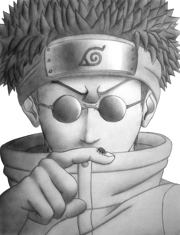 Ảnh Shino Aburame với phong cách lạnh lùng cuốn hút