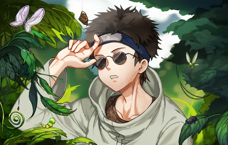 Xem ngay ảnh Shino Aburame, hình ảnh đậm chất bí ẩn