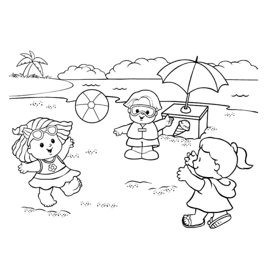 Tranh tô màu bãi biển mùa hè khuyến khích trẻ học hỏi qua màu sắc Tranh tô màu bãi biển mùa hè khuyến khích trẻ học hỏi qua màu sắc