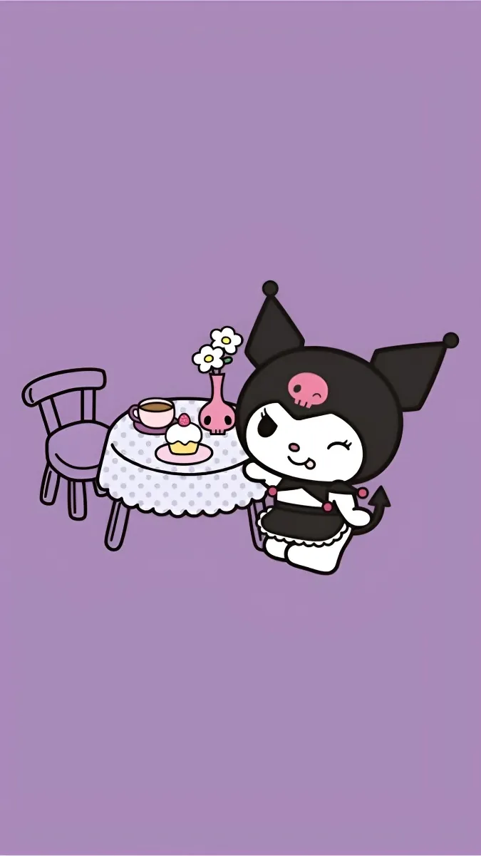 Hình ảnh Kuromi đáng yêu, làm nổi bật cá tính của bạn trên mạng xã hội.