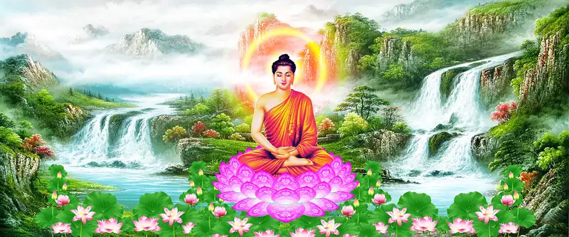 Đem đến sự nhẹ nhàng và thanh tao với hình nền Phật