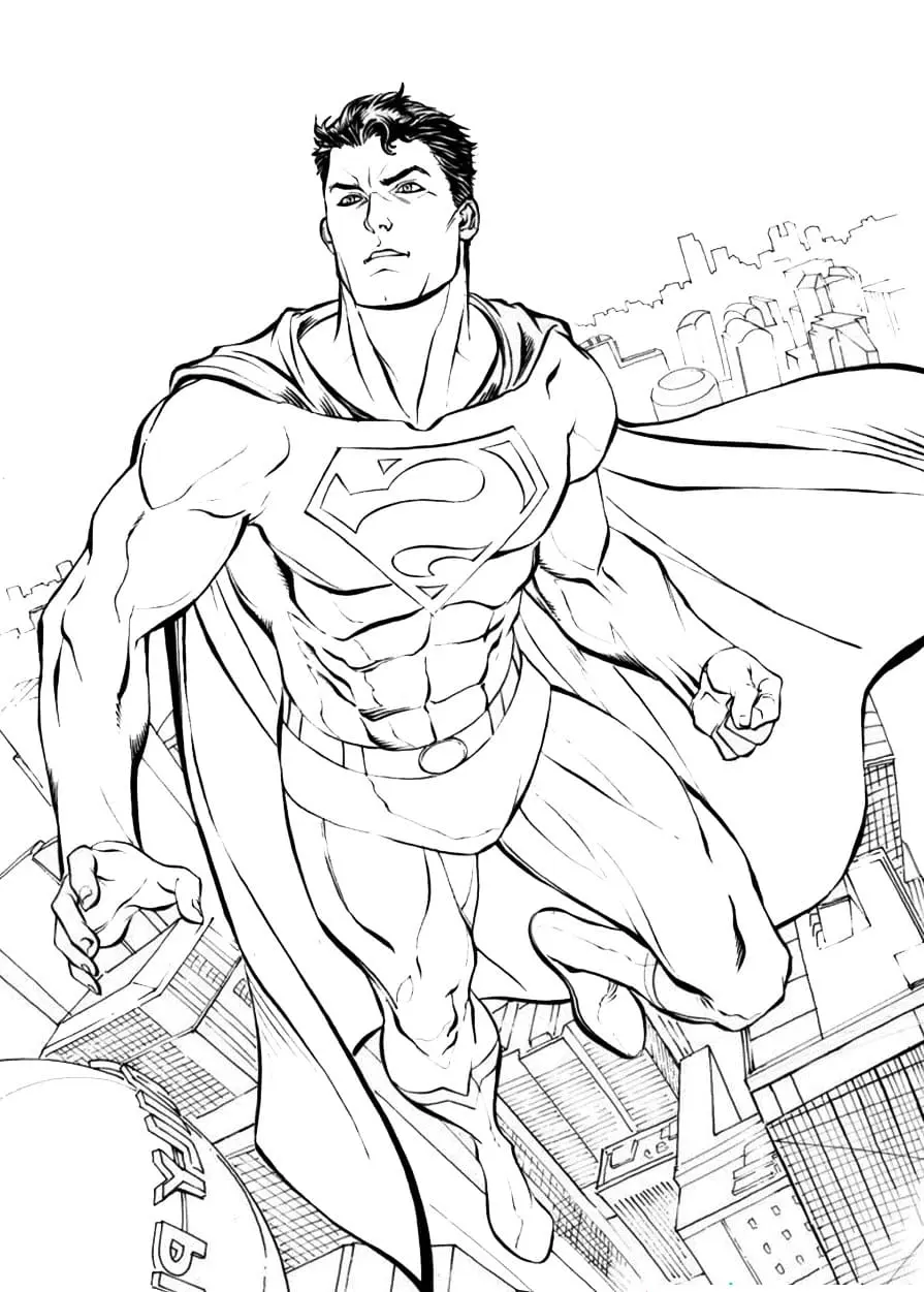 Tranh tô màu Superman giúp trẻ học cách quan sát chi tiết Tranh tô màu Superman giúp trẻ học cách quan sát chi tiết