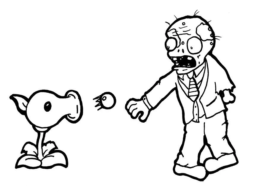 Tranh tô màu Zombie thú vị dành cho trẻ nhỏ Tranh tô màu Zombie thú vị dành cho trẻ nhỏ