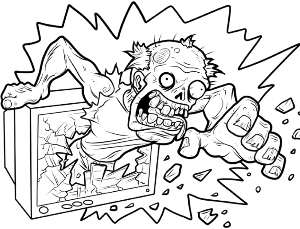 Tranh tô màu Zombie dành cho lớp học mỹ thuật Tranh tô màu Zombie dành cho lớp học mỹ thuật