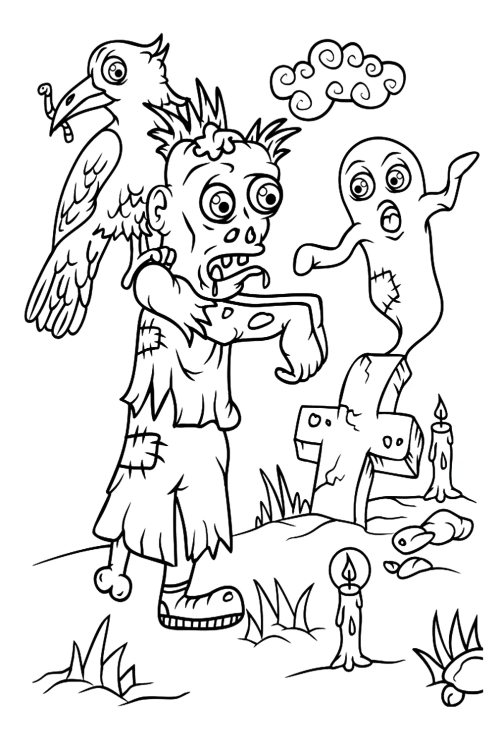 Tranh tô màu Zombie kích thích tư duy logic của trẻ Tranh tô màu Zombie kích thích tư duy logic của trẻ