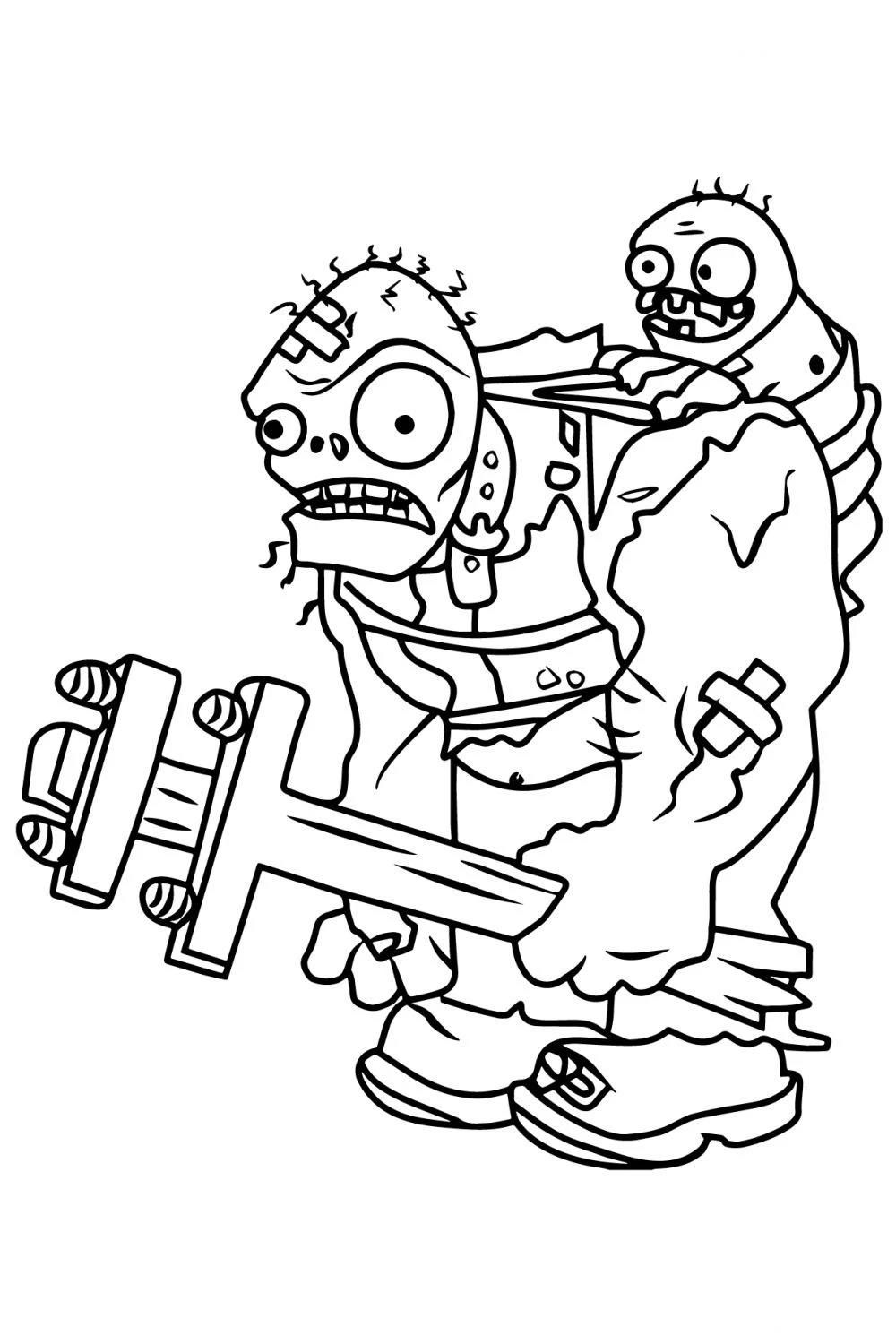 Tranh tô màu Zombie in sẵn dễ dàng cho bé tập tô Tranh tô màu Zombie in sẵn dễ dàng cho bé tập tô