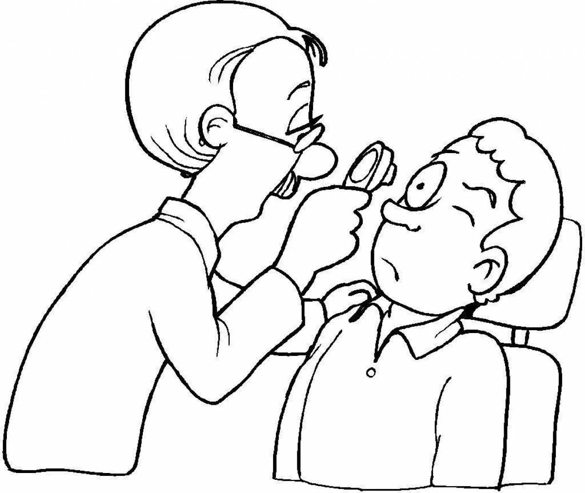 Tranh tô màu bác sĩ giúp trẻ rèn luyện kỹ năng tô màu