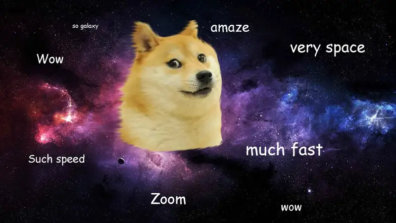 Doge meme với biểu cảm vui vẻ
