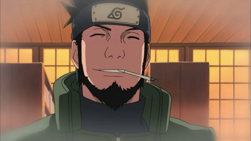 Hình ảnh Asuma Sarutobi cùng thanh vũ khí sắc bén