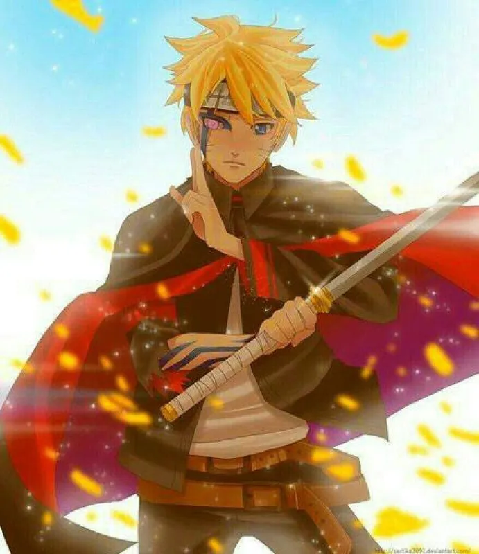 Hình ảnh Boruto Uzumaki nổi bật trong series Naruto