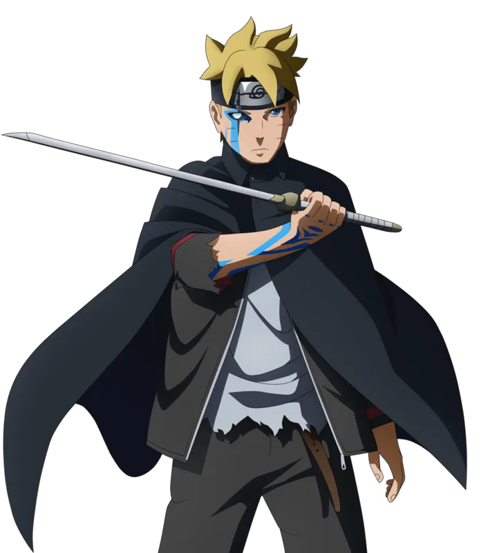 Hình ảnh Boruto Uzumaki với ánh mắt quyết định và mạnh mẽ
