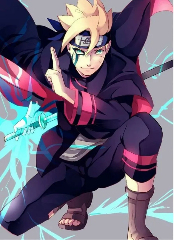 Hình ảnh Boruto Uzumaki mang đậm phong cách ninja thời hiện đại