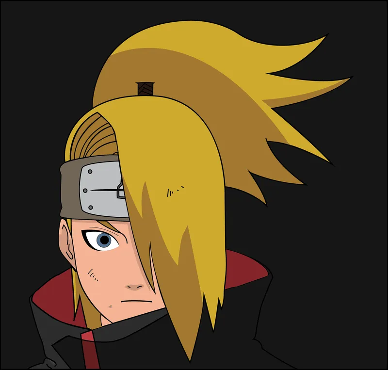 Deidara với biểu cảm đặc trưng, cuốn hút người xem