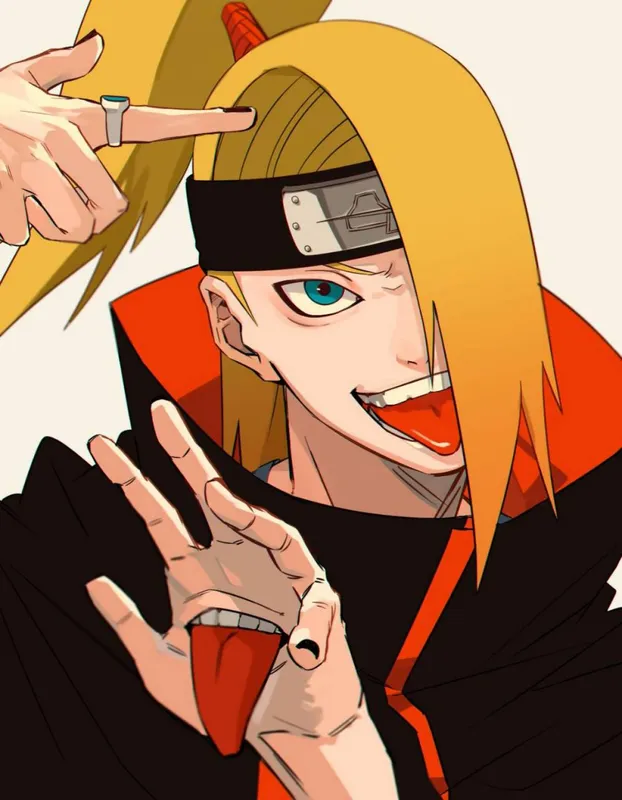 Ảnh Deidara với phong thái bí ẩn, mạnh mẽ