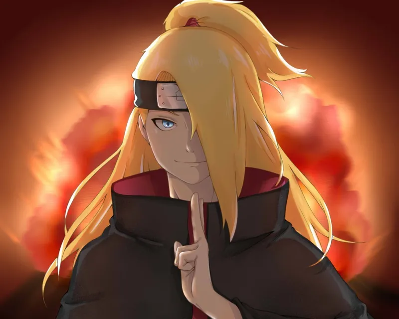 Ảnh Deidara nổi bật với tạo hình mạnh mẽ và độc đáo