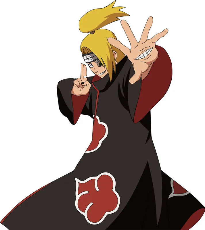 Ảnh Deidara với phong cách nghệ sĩ không thể nhầm lẫn