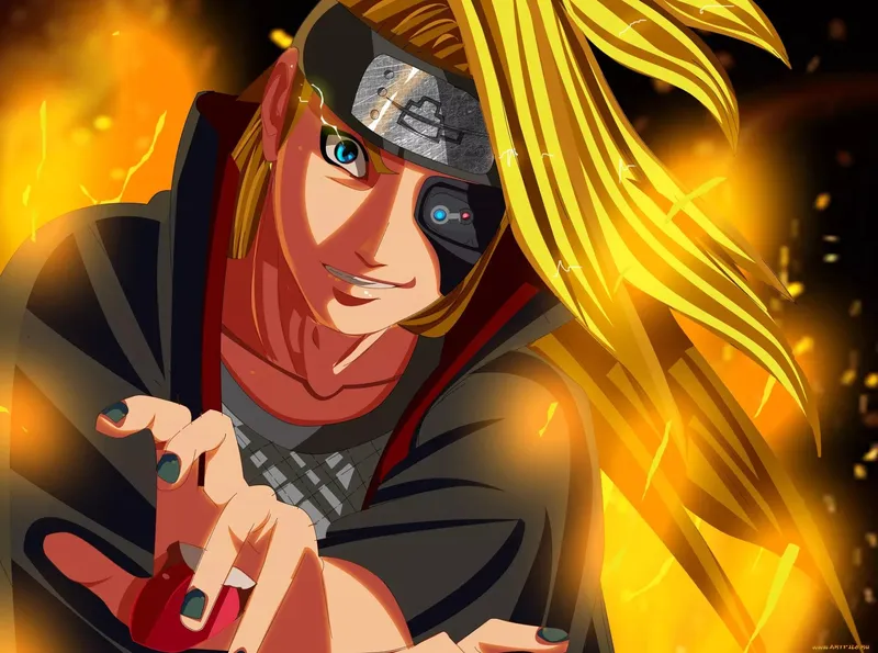 Biểu cảm sắc bén của Deidara trong từng góc ảnh