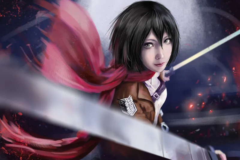 Mikasa Ackerman với ánh nhìn bảo vệ đầy sâu sắc