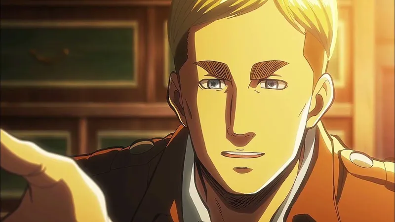 Vẻ nghiêm nghị và uy nghi của Erwin Smith qua khung hình Vẻ nghiêm nghị và uy nghi của Erwin Smith qua khung hình