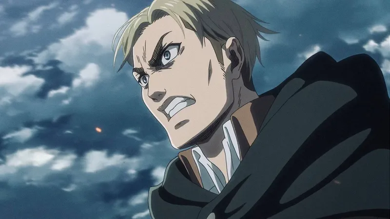 Hình ảnh khắc họa tâm thế sẵn sàng của Erwin Smith Hình ảnh khắc họa tâm thế sẵn sàng của Erwin Smith