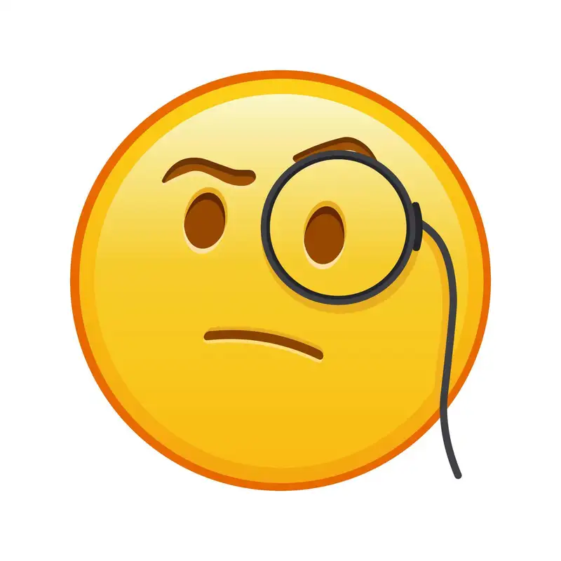 Emoji meme với biểu cảm nghi ngờ