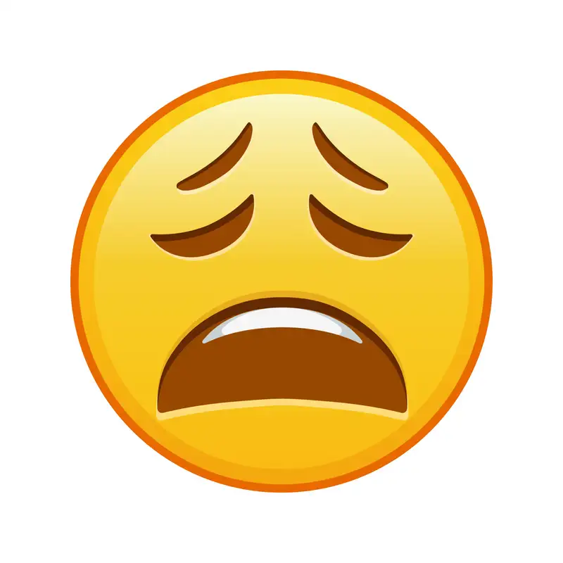 Emoji meme với biểu cảm buồn