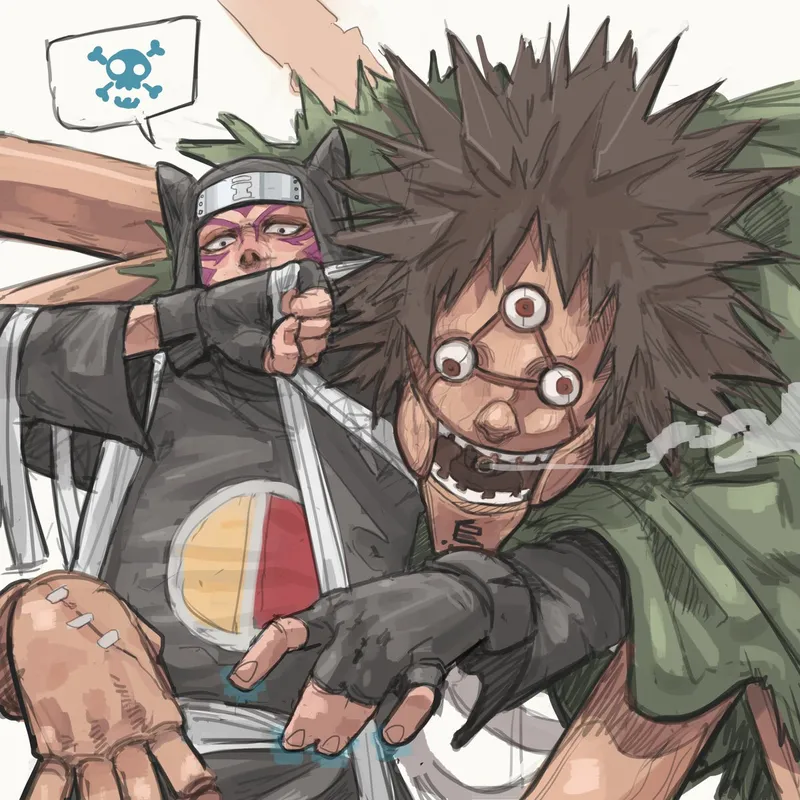 Ảnh Kankuro mang đến sự mạnh mẽ của một ninja tài năng