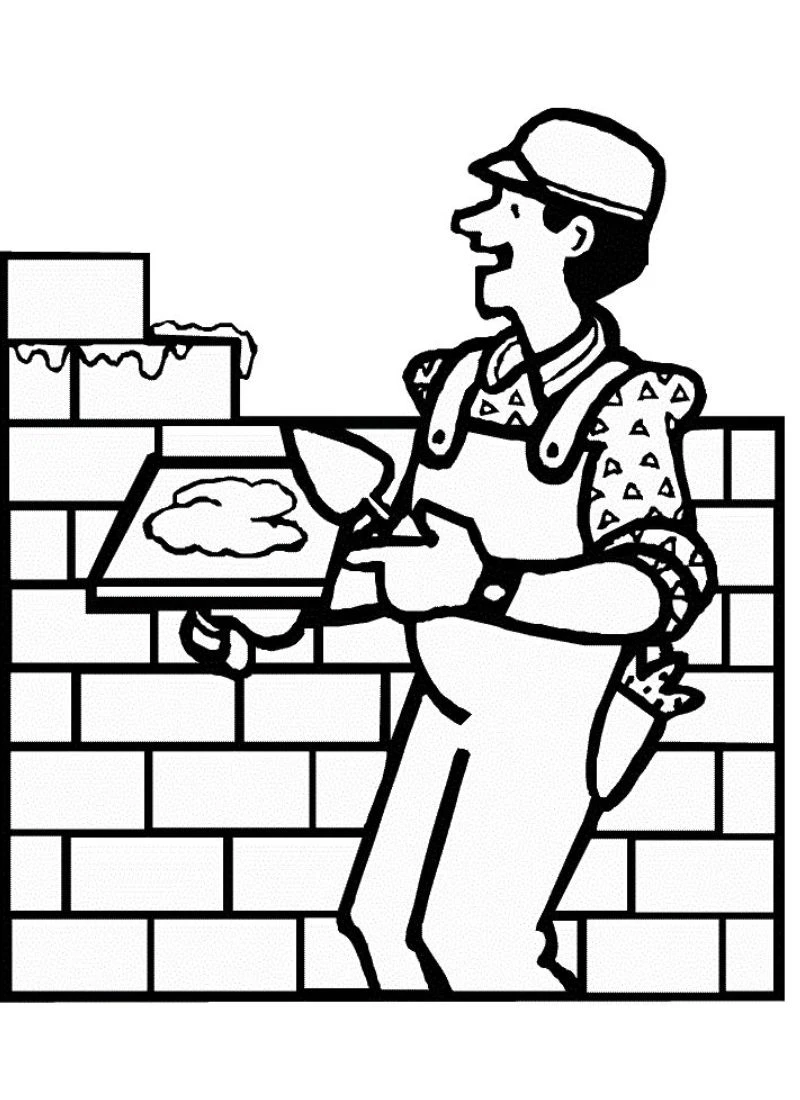 Tranh tô màu nghề xây dựng khuyến khích trẻ yêu thích xây dựng Tranh tô màu nghề xây dựng khuyến khích trẻ yêu thích xây dựng