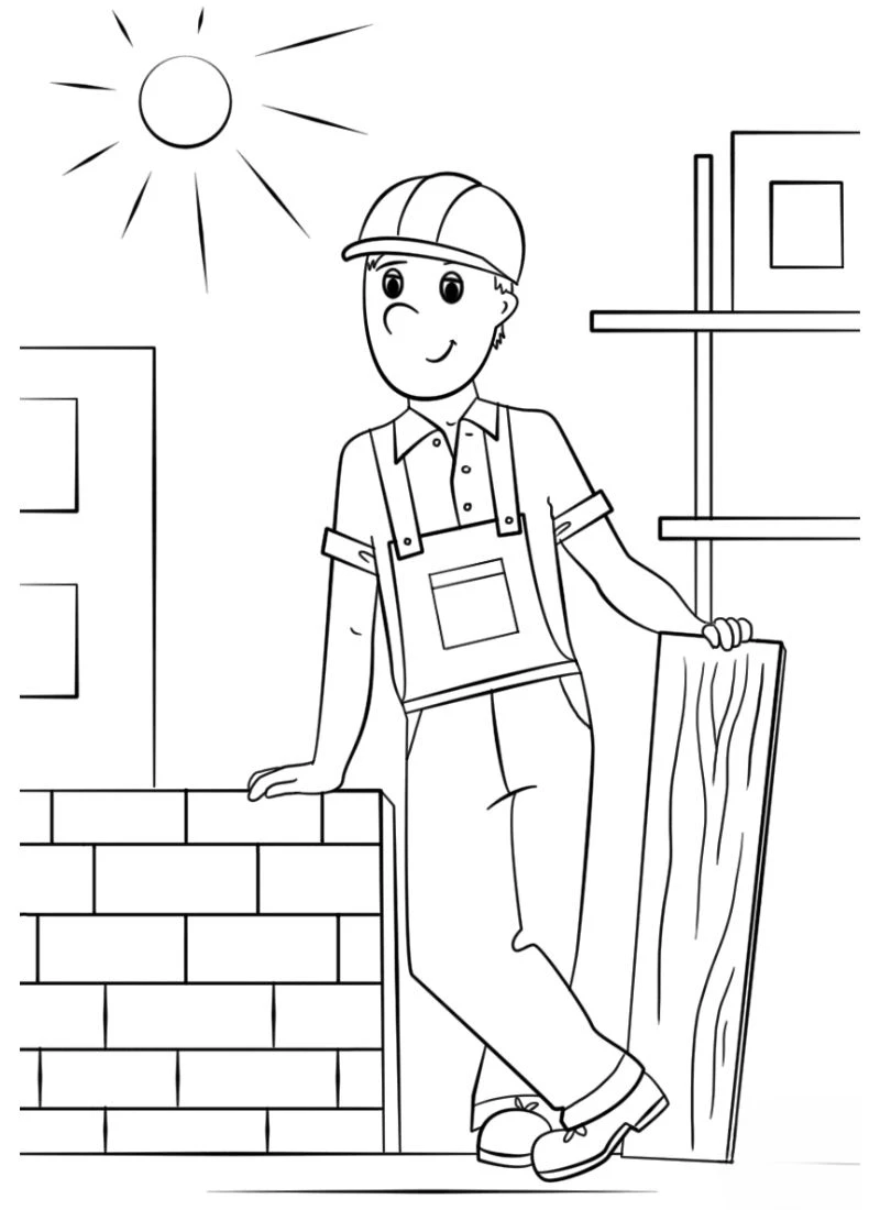 Tranh tô màu nghề xây dựng khuyến khích trẻ yêu thích ngành xây dựng Tranh tô màu nghề xây dựng khuyến khích trẻ yêu thích ngành xây dựng