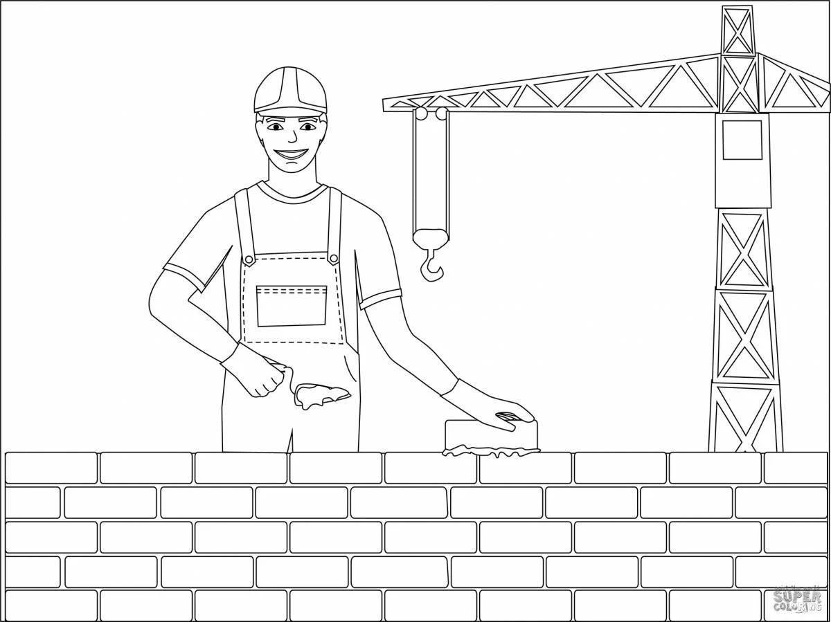 Tranh tô màu nghề xây dựng giúp trẻ phát triển khả năng tư duy Tranh tô màu nghề xây dựng giúp trẻ phát triển khả năng tư duy
