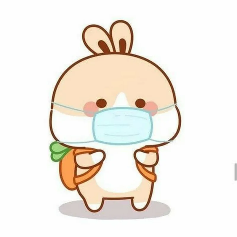 Chibi thỏ cute trong bộ đồ hóa trang ngộ nghĩnh.
