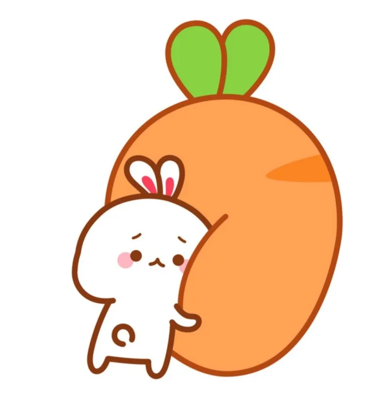 Lựa chọn chibi thỏ cute tối giản để làm ảnh bìa dễ thương.