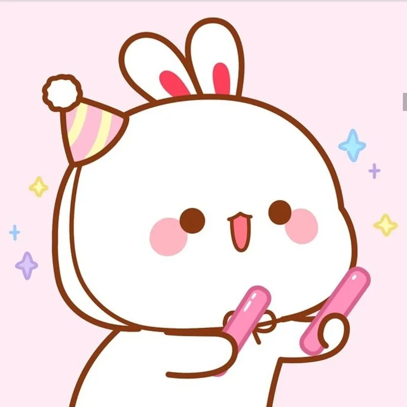 Chibi thỏ cute trong phiên bản hoạt hình sinh động.