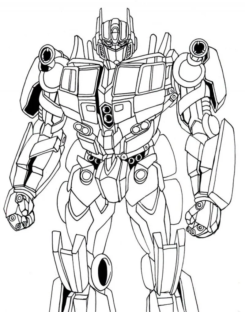 Hình tô màu Transformers giúp bé khám phá thế giới robot