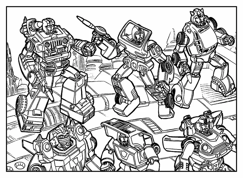 Bộ tranh tô màu Transformers miễn phí cho bé