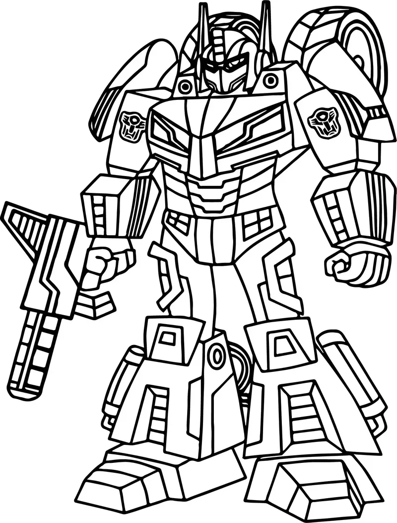 Tranh tô màu Transformers tạo cảm hứng cho bé yêu robot