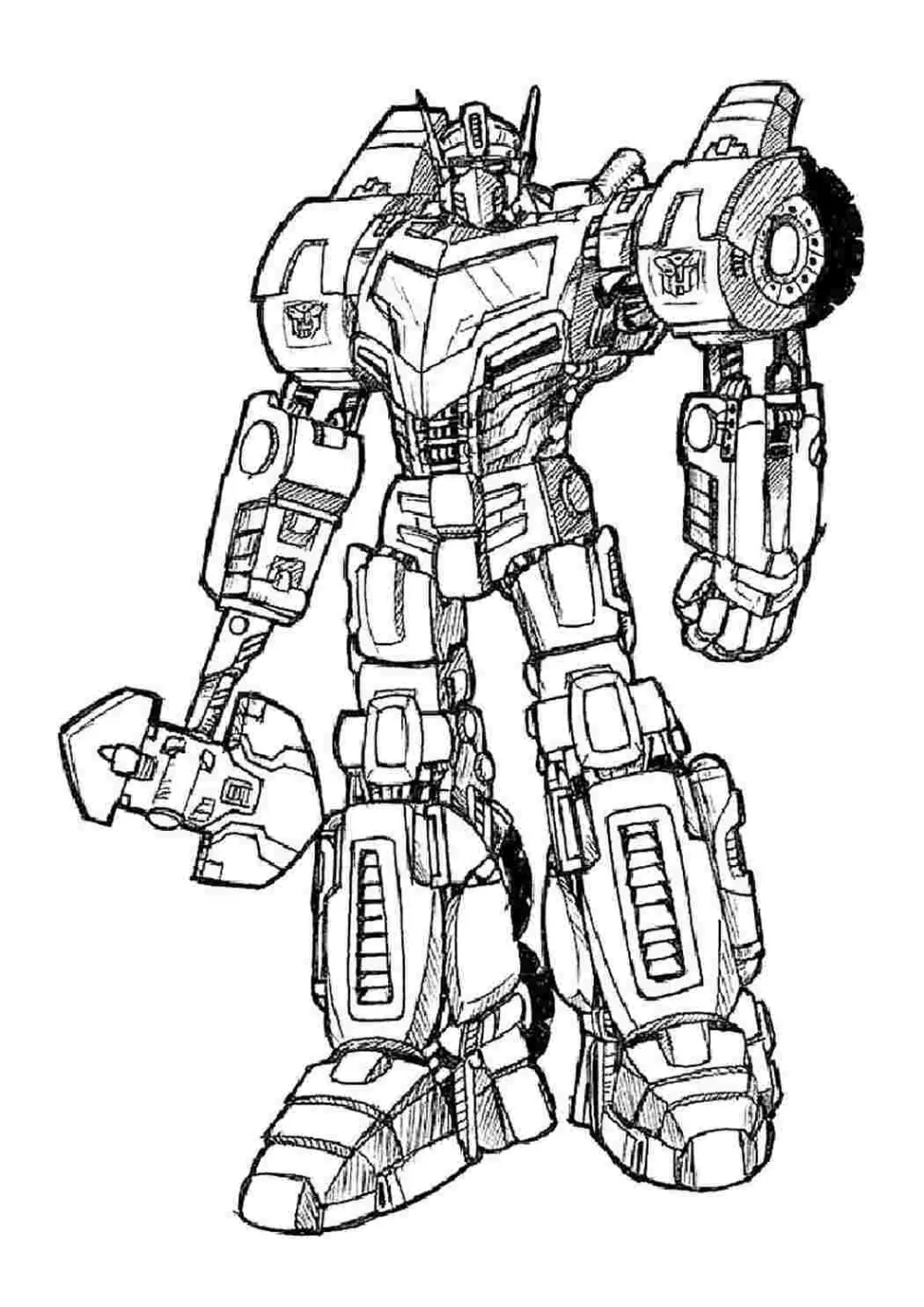 Tranh tô màu Transformers cực kỳ đẹp