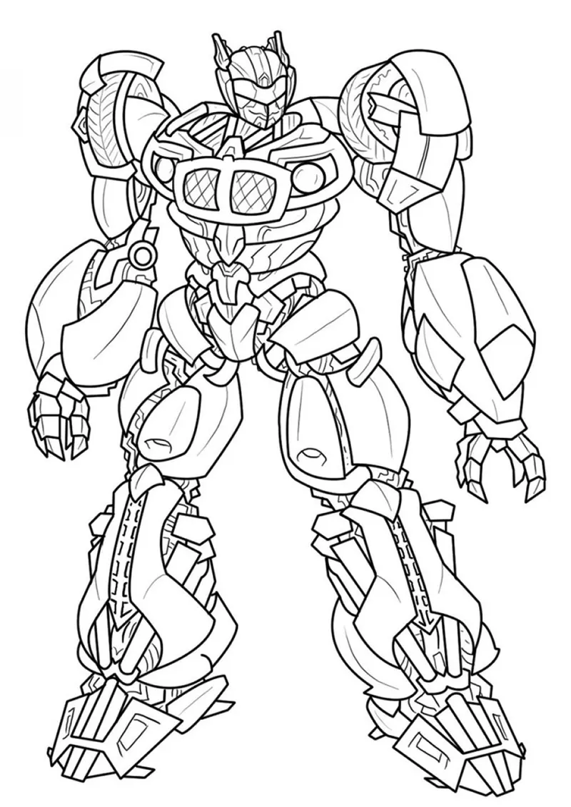 Tô màu Transformers với hình ảnh robot chiến đấu