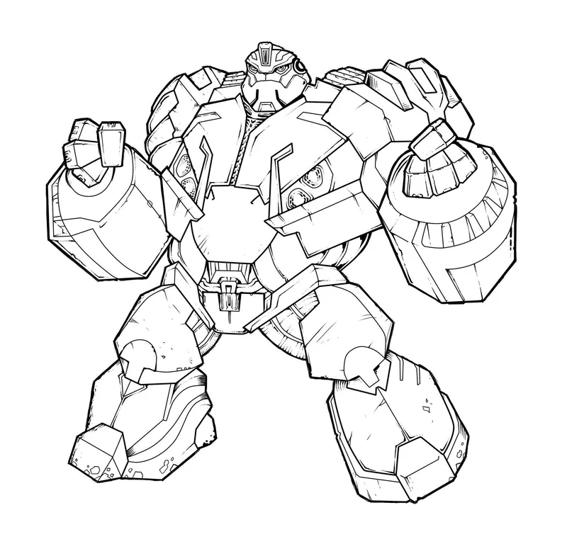Hình tô màu Transformers giúp bé thư giãn