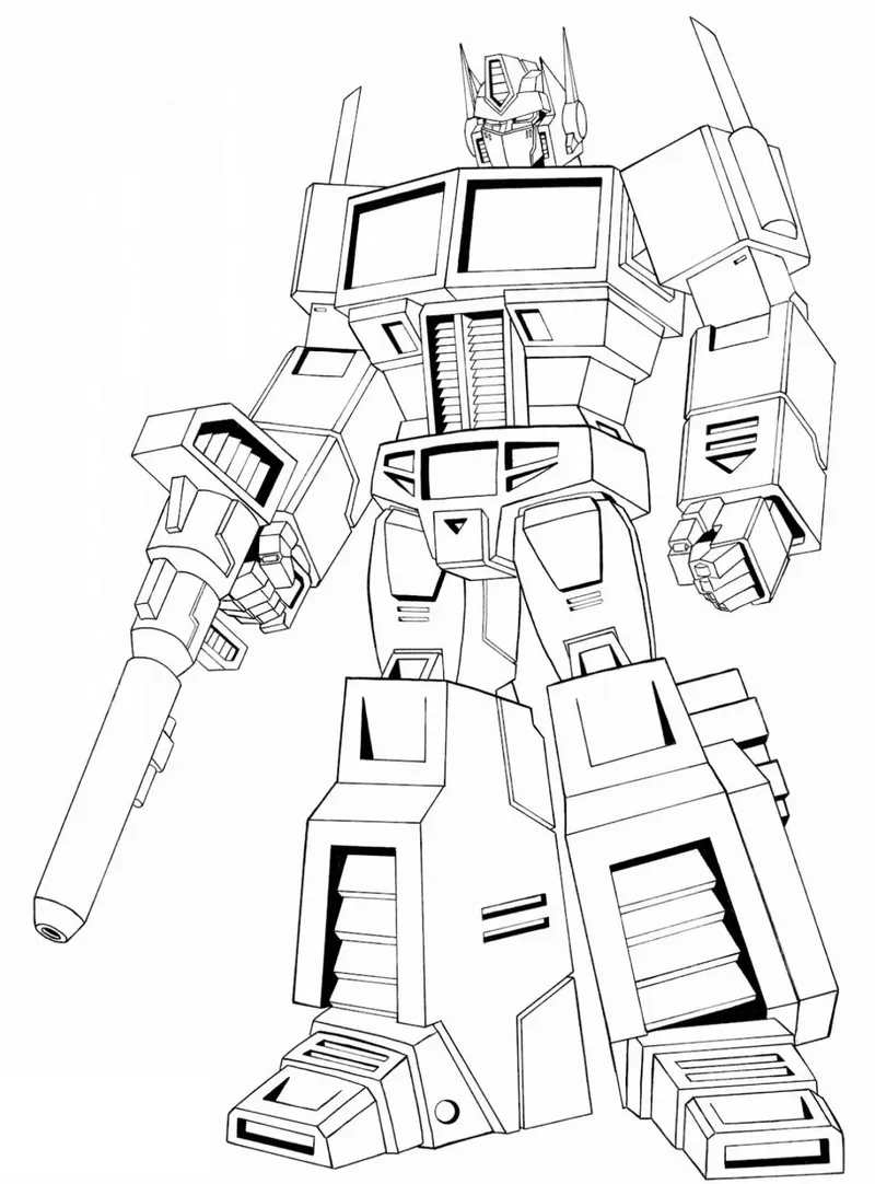 Tranh tô màu Transformers giúp bé tìm hiểu thế giới robot