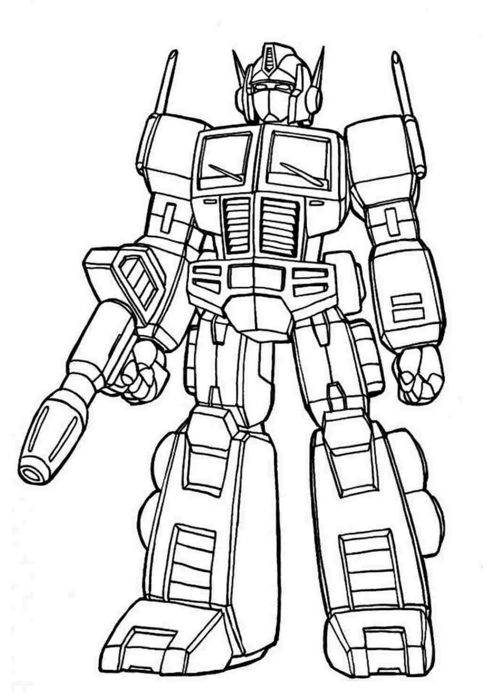 Hình tô màu Transformers dành cho fan nhí